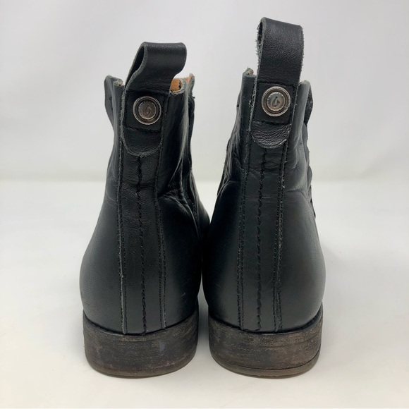 Olukai Malie Black Full Soft Grain Leather Ankle Booties Chelsea Boot Pull On - Picture 5 of 11